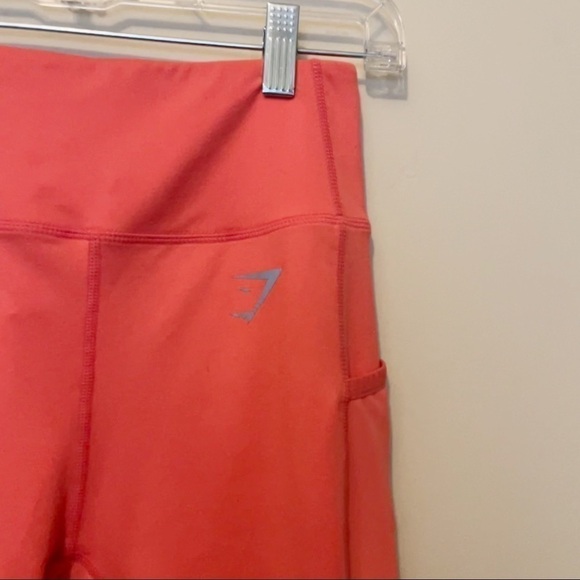 Gymshark Coral Sleek Sculpture Mesh Panel Leggings - Picture 3 of 7